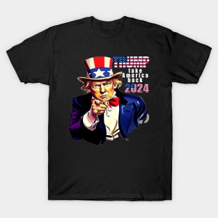 Trump 2024 uncle sam T-Shirt